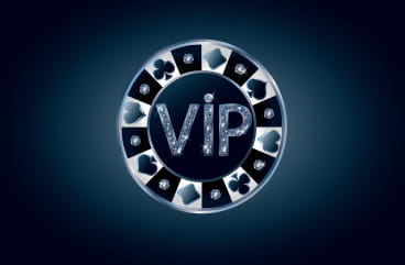 VIP written on a poker chip.