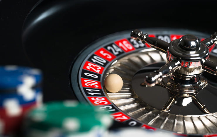 A roulette table.