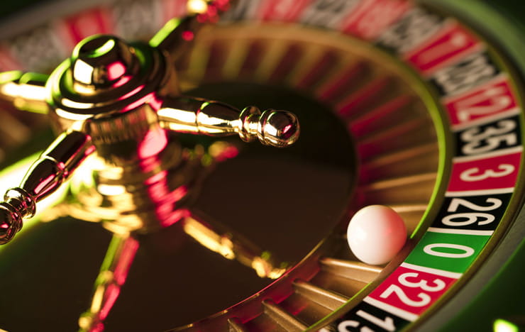 A roulette table.