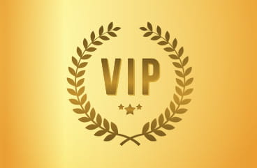 The words VIP written in gold letters.
