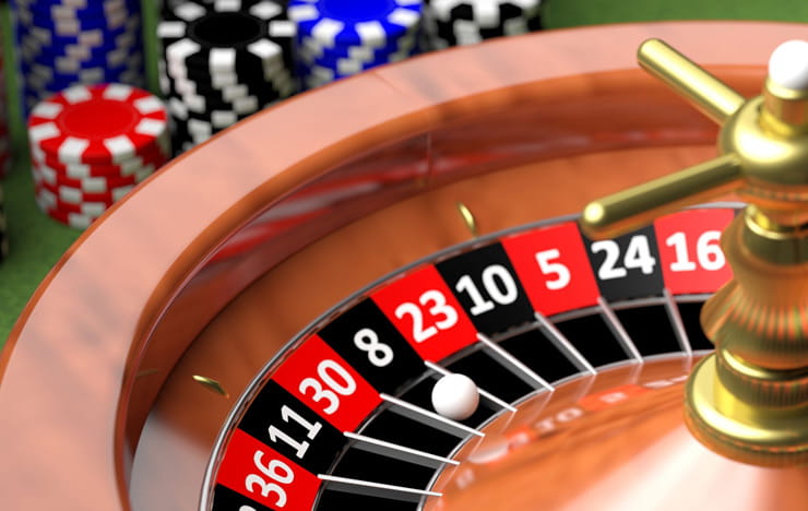 A roulette table.