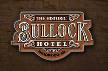 The logo of the Historic Bullock hotel and casino.