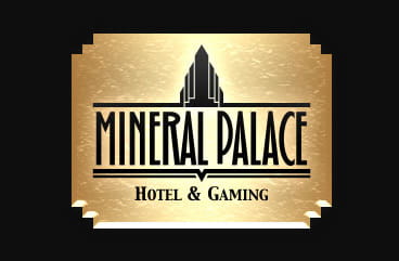The logo of Mineral Palace Hotel and Casino.