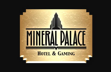The logo of Mineral Palace Hotel and Casino.